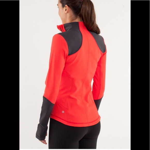 Lululemon Forme Jacket Brushed Love Red/ Deep Coal - Picture 2 of 5